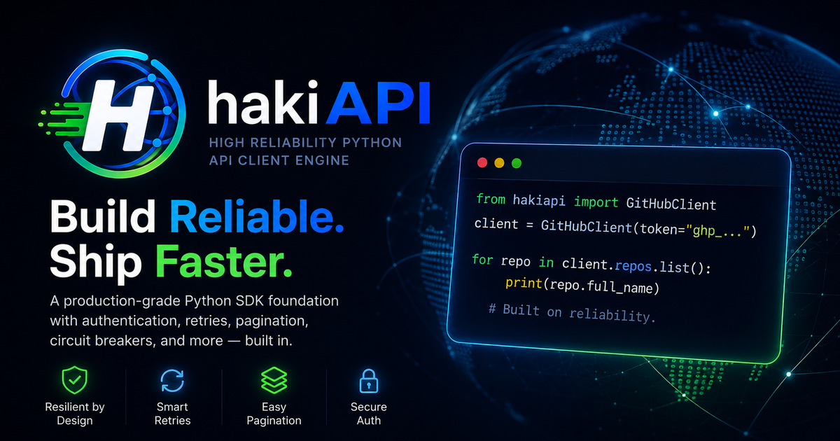 I got tired of rewriting auth, retries, and pagination for every API client, so I built a base class logo